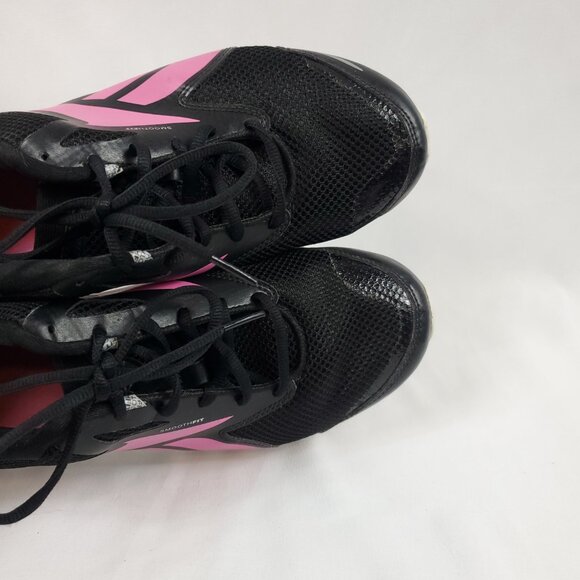 Reebok Womens Premier Zig Fly Running Shoes Black Pink Lace Up Mesh Sz 9.5 - Picture 10 of 12